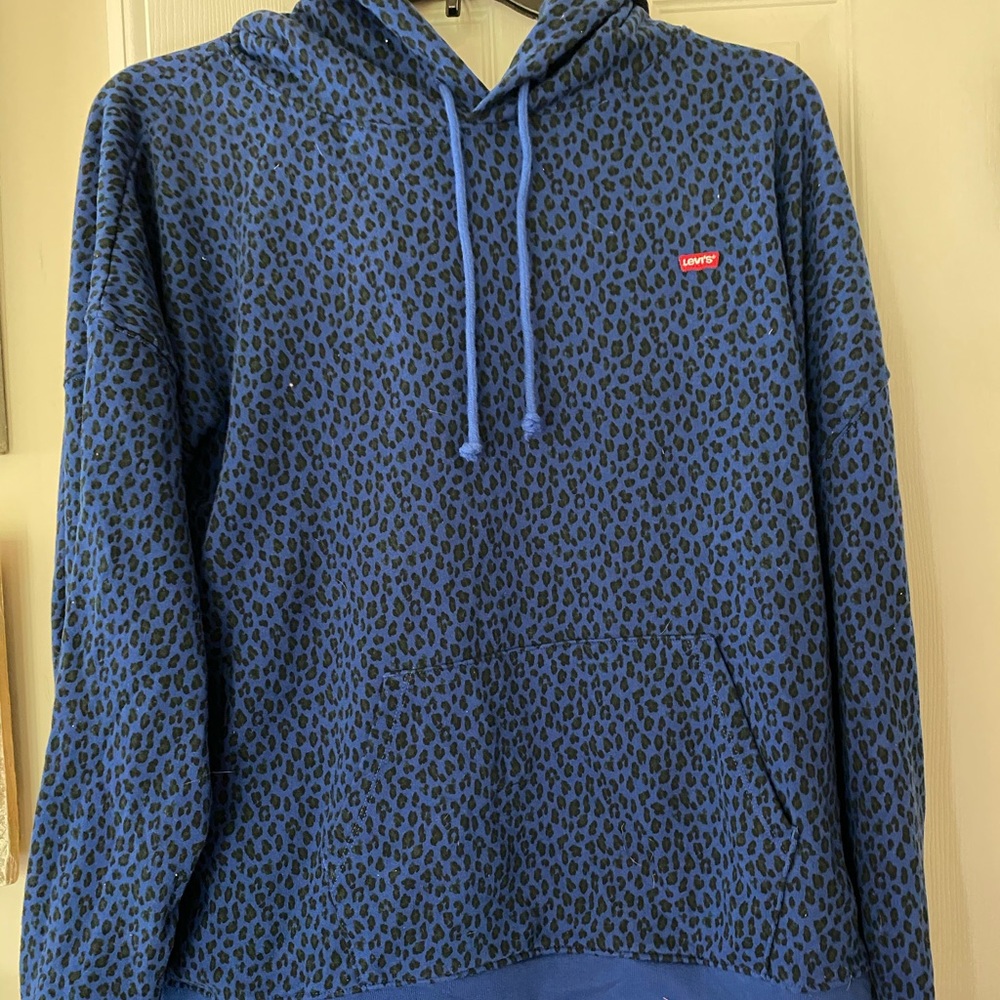 Levi’s 3x blue leopard hoodie